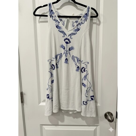 Free People Adelaide Festival Slip Dress Size Small Ivory White Mini Boho - Picture 2 of 7